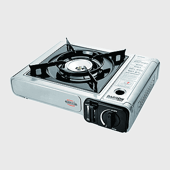 portable gas stove, butane cooking range, piezo ignition burner, compact kitchen appliance, outdoor cooking equipment, portable cooking solution, fuel-efficient stove