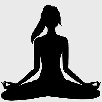 Yoga Lotus position, physical fitness exercise, meditation silhouette, hatha yoga pose, yoga for joint flexibility, black and white yoga art, seated yoga posture