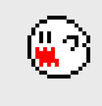 Super Mario Bros. 3 Boos, pixel art ghost illustration, Nintendo gaming characters, Mario Series Boos, retro video game sprites, classic game art, digital character design