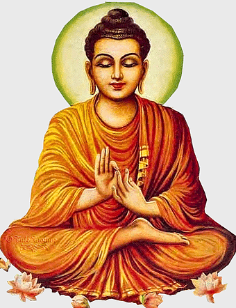Gautama Buddha meditation, Siddhartha Gautama in Hinduism, Four Noble Truths Buddhism, Bouddha Theravada, spiritual enlightenment, sacred lotus flower, serene Buddha iconography