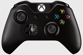 Xbox One controller, black game controller, video game accessory, electronic gaming device, gaming hardware, console peripherals, interactive entertainment device