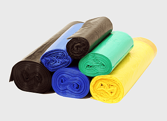 Plastic bag, Municipal solid waste, Polyethylene packaging, Bin bag, Waste management solutions, Recycling materials, Sustainable waste disposal