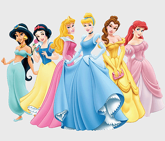 Disney Princess, Kida, Minnie Mouse, Princess Aurora, Disney characters, royal gowns, animated princesses, fantasy illustration