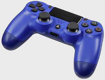 PlayStation 4 controller, blue game controller, wireless PS4 joystick, Alien: Isolation accessory, gaming hardware, console peripherals, interactive entertainment device