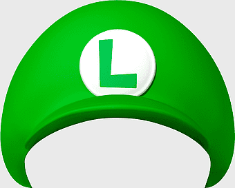 Luigi's Mansion 2-character, green Luigi cap, Luigi video game art, Nintendo brand emblem, Luigi cartoon illustration, Mario series hat design, classic gaming icon portrait