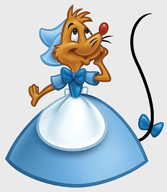 Cinderella mouse character, Disney Princess cartoon, Walt Disney Company drawing, story of Cinderella recreation, fairy tale animal depiction, animated mouse princess, fantasy character illustration