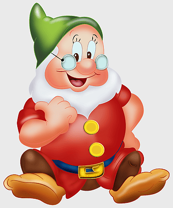Snow White Seven Dwarfs Doc, Disney Doc the Dwarf, Snow White Dwarf illustration, Seven Dwarfs Bashful Grumpy, cartoon dwarf character, classic Disney art, fairy tale illustration
