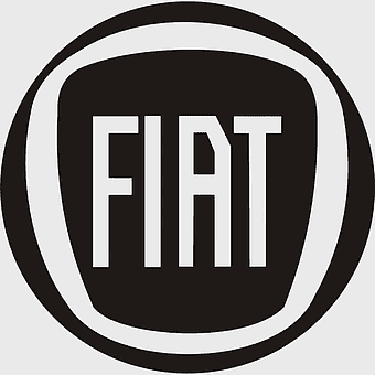FIAT car logo, fiat 500X emblem, Fiat Automobiles decal, black and white Fiat symbol, automotive brand logos, iconography for car brands, monochrome car symbols