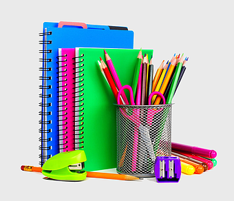school supplies, colored pencils, notebooks, stationery, educational tools, classroom essentials, back-to-school items, creative learning materials