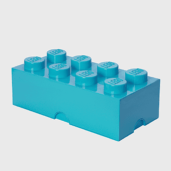 Lego storage box, lego aqua cylinder, plastic toy container, turquoise lego blocks, building blocks storage, children's toy organizer, colorful construction toys