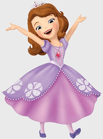 Sofia the First, Disney Princess cartoon, purple dress, fairy tale character, enchanted princess, magical kingdom, royal adventure