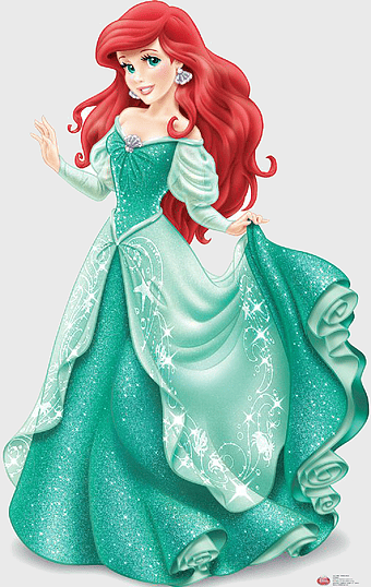 Ariel Disney Princess, Little Mermaid character, green dress, mythical mermaid, princess illustration, fantasy art, animated character, fairy tale heroines