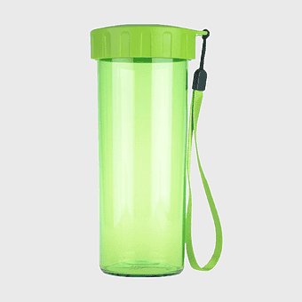 plastic cup, drinking bottle, green water bottle, drinkware, portable hydration, eco-friendly beverage container, reusable water vessel