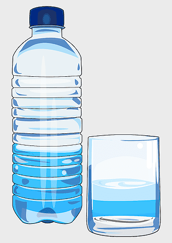 distilled water bottle, drinking water glass, plastic water bottle, agua beverage, hydration solution, refreshment drink, clean water source