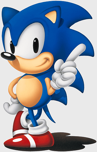 Sonic the Hedgehog character, Sonic Sega All-Stars Racing game, Sonic the Hedgehog 3 artwork, Knuckles the Echidna companion, Sonic video game mascot, classic gaming icon, animated hedgehog art