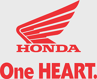 Honda Motor Company logo, red Honda wings, Honda One Heart slogan, PT Astra Honda Motor, motorcycle brand emblem, automotive industry symbol, Japanese automotive manufacturer