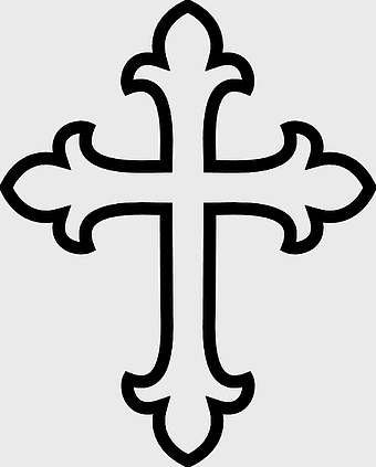 Christian cross, Baptism symbol, Celtic Cross design, line art cross, religious iconography, spiritual emblem, sacred geometry