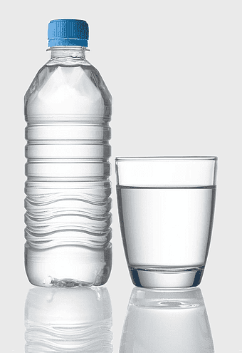 bottled water, mineral water bottles, clear plastic bottle, drinking glass, hydration solution, refreshment essentials, water consumption benefits