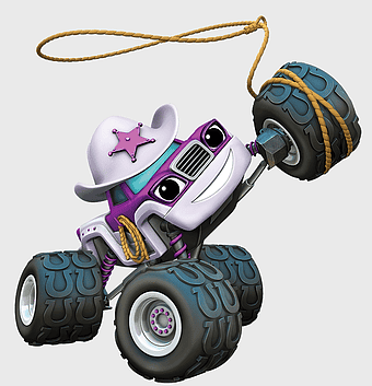 Darington character drawing, Peppa dinosaur vehicle, Blaze and the Monster Machines toy, Nickelodeon monster truck, cartoon car illustration, animated vehicle design, children's television show art