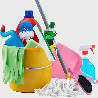 household cleaning products illustration, commercial cleaning supplies, spring cleaning tools, french maid service, cleaning equipment set, home hygiene essentials, domestic cleaning kit