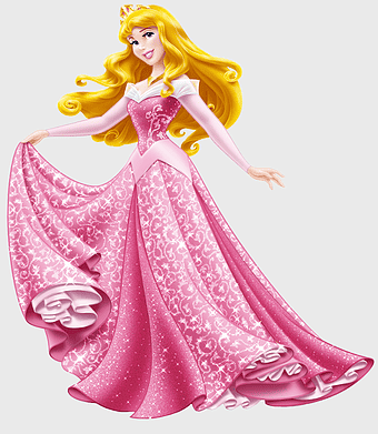 Disney Princess Aurora, Sleeping Beauty character, cartoon princess illustration, pink gown princess, royal fairy tale, enchanted princess art, fantasy character design