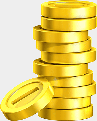 Super Mario Land 2 golden coins, New Super Mario Bros 2 coin stack, Nintendo 3DS game currency, Mario Bros yellow coin illustration, video game collectibles, gaming treasure items, digital gold assets