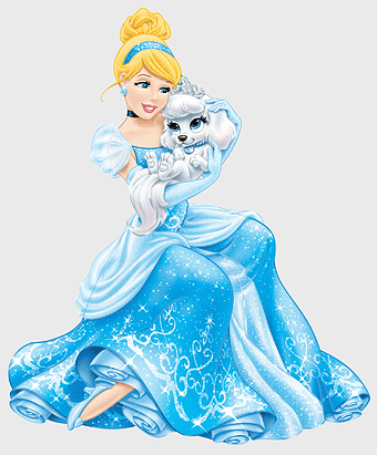 Cinderella with puppy illustration, Disney Princess Cinderella, cartoon princess with pet, Cinderella and her dog, princess and animal companion, fairy tale characters with pets, royal princess with fluffy dog