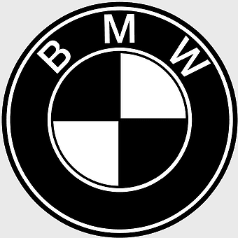 BMW X3 logo, BMW 3 Series emblem, black and white car symbol, monochrome BMW badge, automotive branding, luxury vehicle insignia, high-performance auto decal