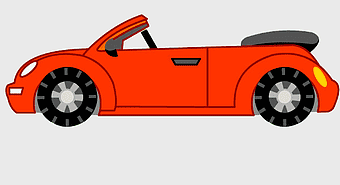 red car, roadster, red vehicle, convertible car, cartoon car, vintage design, bright red auto