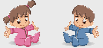 cartoon baby illustration, baby clothes, toddler cartoon character, painted baby, infant communication, child drawing, baby-themed art