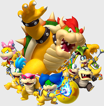 Bowser New Super Mario Bros, Koopalings action figures, Bowser Jr toy, New Super Mario Bros U characters, Mario series villains, Nintendo video game characters, Super Mario cartoon art