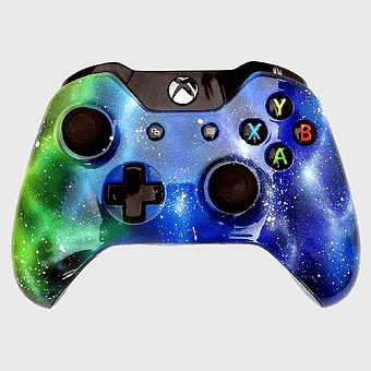 Xbox One controller, video game console accessories, gamepad, joystick, gaming hardware, custom controller design, console gaming peripherals
