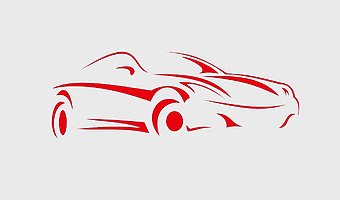 red car silhouette, abstract red car design, car dealership logo, vehicle repair shop emblem, automotive branding, car service icon, transportation graphic