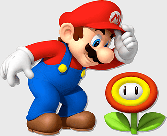 New Super Mario Bros Wii, Mario Bros cartoon character, video game mascot, Mario and Piranha Plant, Nintendo gaming art, classic video game, interactive entertainment iconography