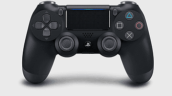 PlayStation 4 controller, Sony DualShock 4, video game accessory, PlayStation VR gaming, ergonomic game controller design, interactive entertainment device, virtual reality gaming setup