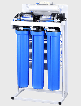 reverse osmosis plant, water purification system, electric blue water filter, industrial water treatment, water filtration technology, clean water solution, membrane filtration process