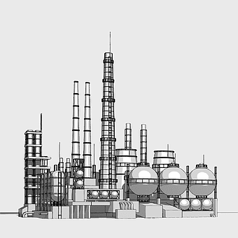 container tank facility, petrochemical plant operations, industrial gas processing, chemical plant infrastructure, manufacturing plant design, energy production site, heavy industry equipment