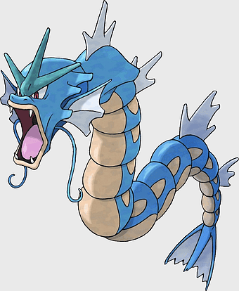Pokemon GO Gyarados, mythical sea monster art, Pokemon dragon creature, Gyarados pokedex entry, aquatic fantasy monster, serpentine creature illustration, virtual reality gaming Pokémon