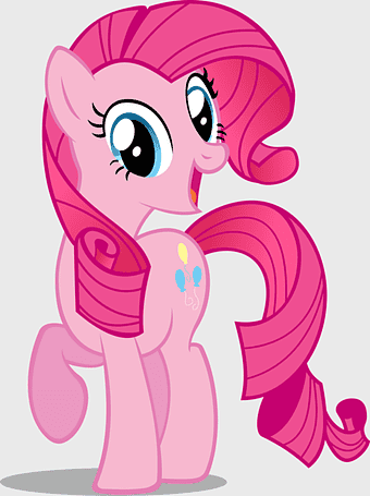 Pinkie Pie, My Little Pony Friendship is Magic, cartoon pony character, magenta mane, equestrian fantasy art, magical creature illustration, birthday party theme