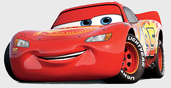 Lightning McQueen, Cars 3 character, Pixar animated vehicle, red sports car, animated car design, movie poster art, automotive illustration