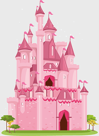 pink castle, fairy tale castle, cartoon castle, princess castle, magical castle, enchanted castle, fantasy castle