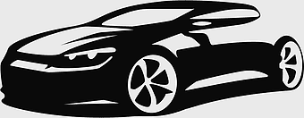 sports car silhouette, monochrome car design, cartoon vehicle illustration, black and white automotive art, sleek car outline, minimalist car graphic, sporty vehicle iconography