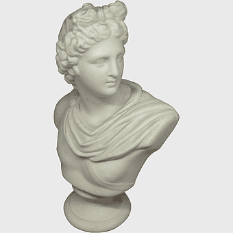 Hercules bust sculpture, Renaissance statue bust, stone carving figurine, classical sculpture head, marble bust art, ancient Greek sculpture, draped figure statue