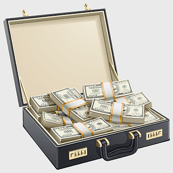United States Dollar, money bag, dollar sign, cash bundles, financial wealth, currency exchange, investment funds
