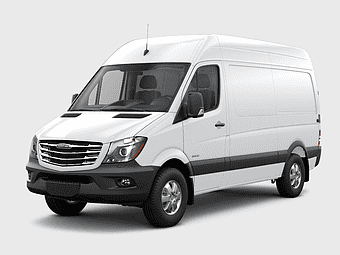 Mercedes-Benz Sprinter, compact van, commercial vehicle, automotive exterior, white van, cargo transport, luxury van design
