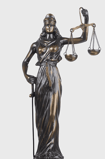 Lady Justice statue, bronze Lady Justice, legal monument, courtroom sculpture, blindfolded justice, scales of justice, classical legal figure