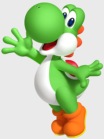 Super Mario Yoshi illustration, Super Smash Bros. for Nintendo 3DS and Wii U, green Yoshi character, Mario & Yoshi cartoon, Yoshi video game character, Nintendo 3DS gaming art, Super Mario World creature design