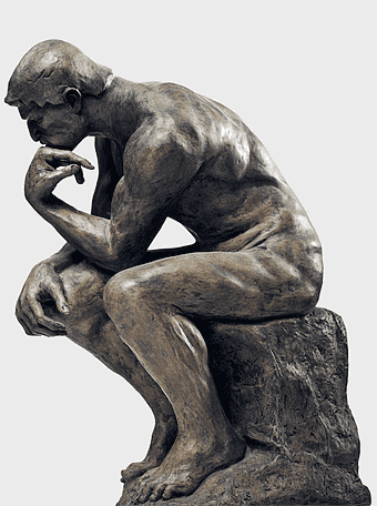 The Thinker Television Intelligence, bronze thinker statue, wise sculptures, stone carving monument, intellectual reflections, philosophical figurines, classical art studies