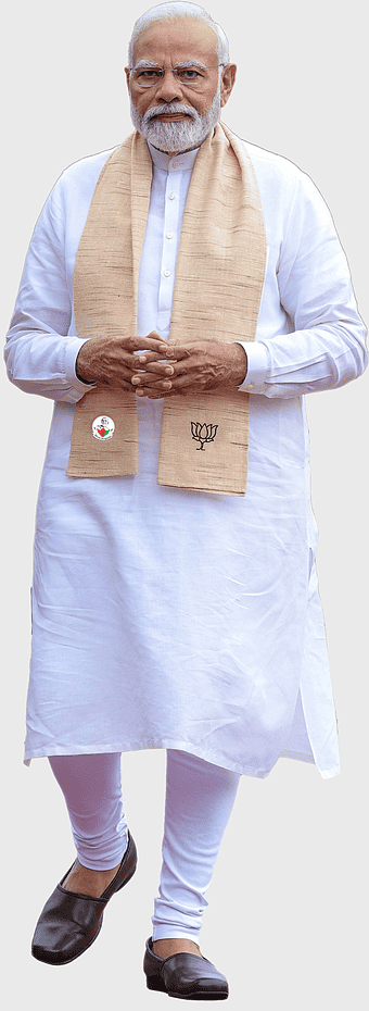 Narendra Modi, Indian Prime Minister, white kurta, traditional attire, Bharatiya Janata Party, political leader, cultural representation, png