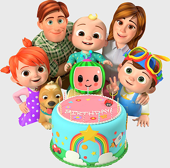 Cocomelon family, Cocomelon characters, Cocomelon birthday cake, Cocomelon cartoon, Cocomelon celebration, png